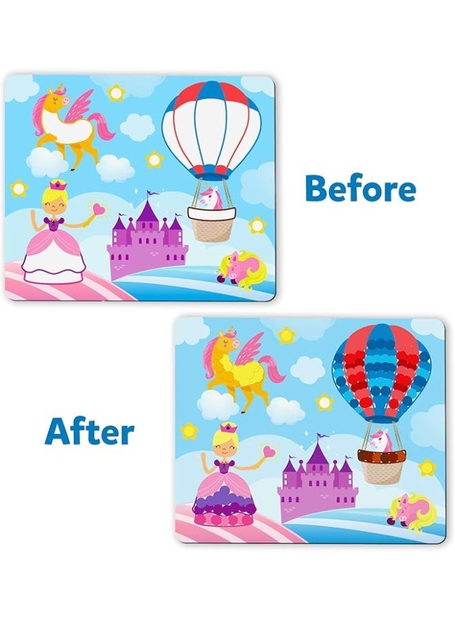 Skillmatics Dot It Sticker Art - Unicorns & Princesses, Mess-Free Fun for Kids, 500+ Stickers, Craft Kits, DIY Activity, Travel Toys, Gifts for Girls & Boys Ages 3, 4, 5, 6, 7 - Image 2